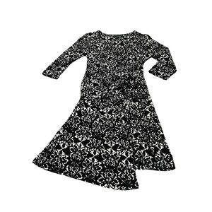 SAINT TROPEZ WEST black and white wrap dress